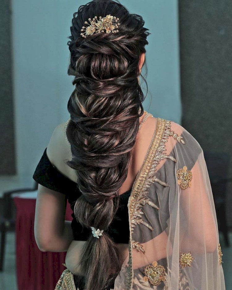 indian best bridal hairstyles for long hair.