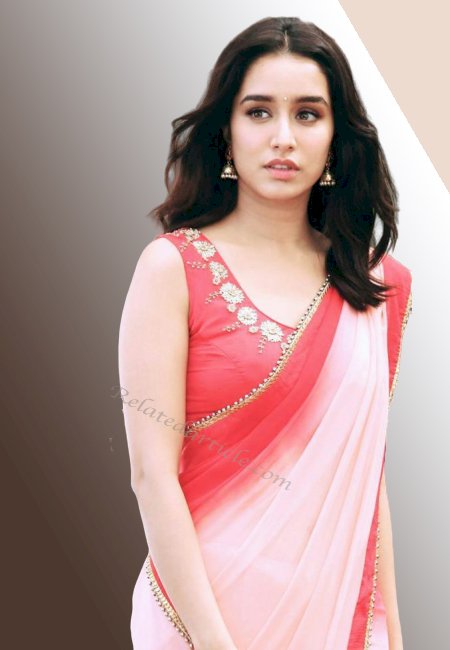 Beautiful Bollywood Actress Shraddha Kapoor gorgeous Hot Look in Red Saree
